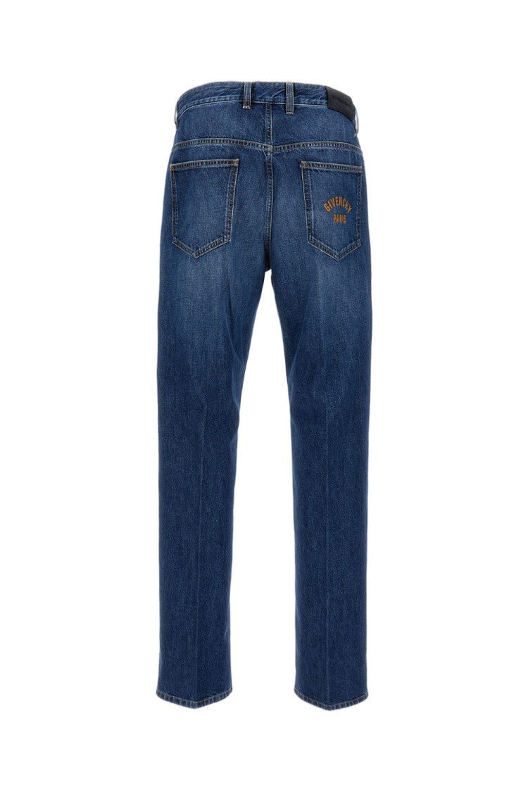 Givenchy Straight-Leg Denim Jeans With Classic Five-Pocket Design And Embroidered Logo