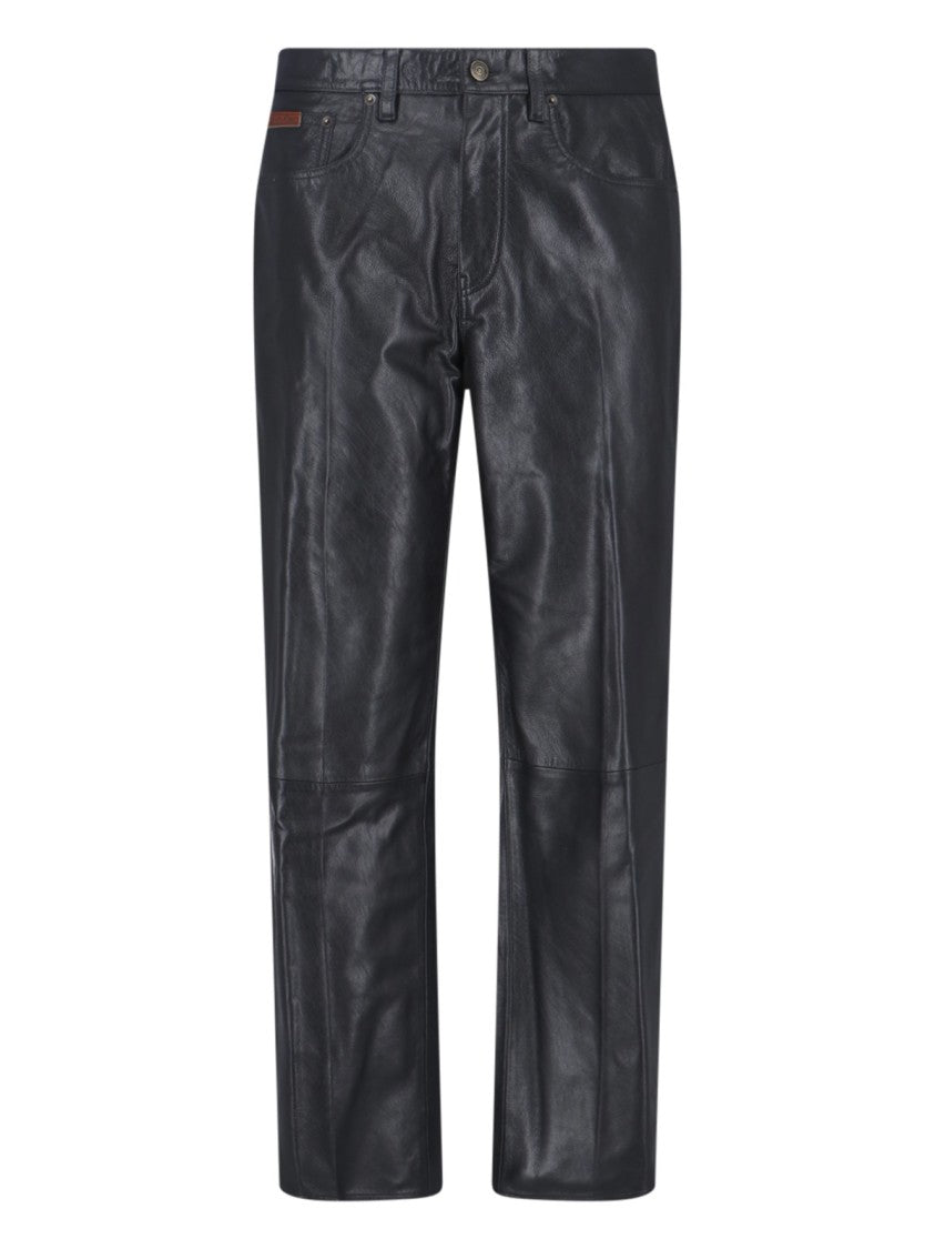 Calvin Klein Goat Leather Pants – Black