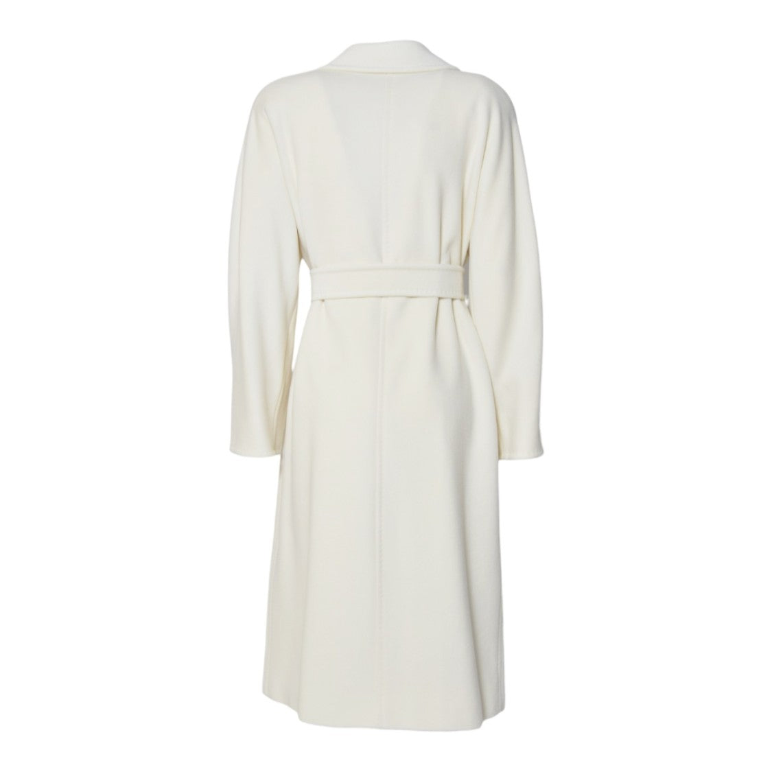 Max Mara Double-Breasted Cream Coat With Classic Lapel