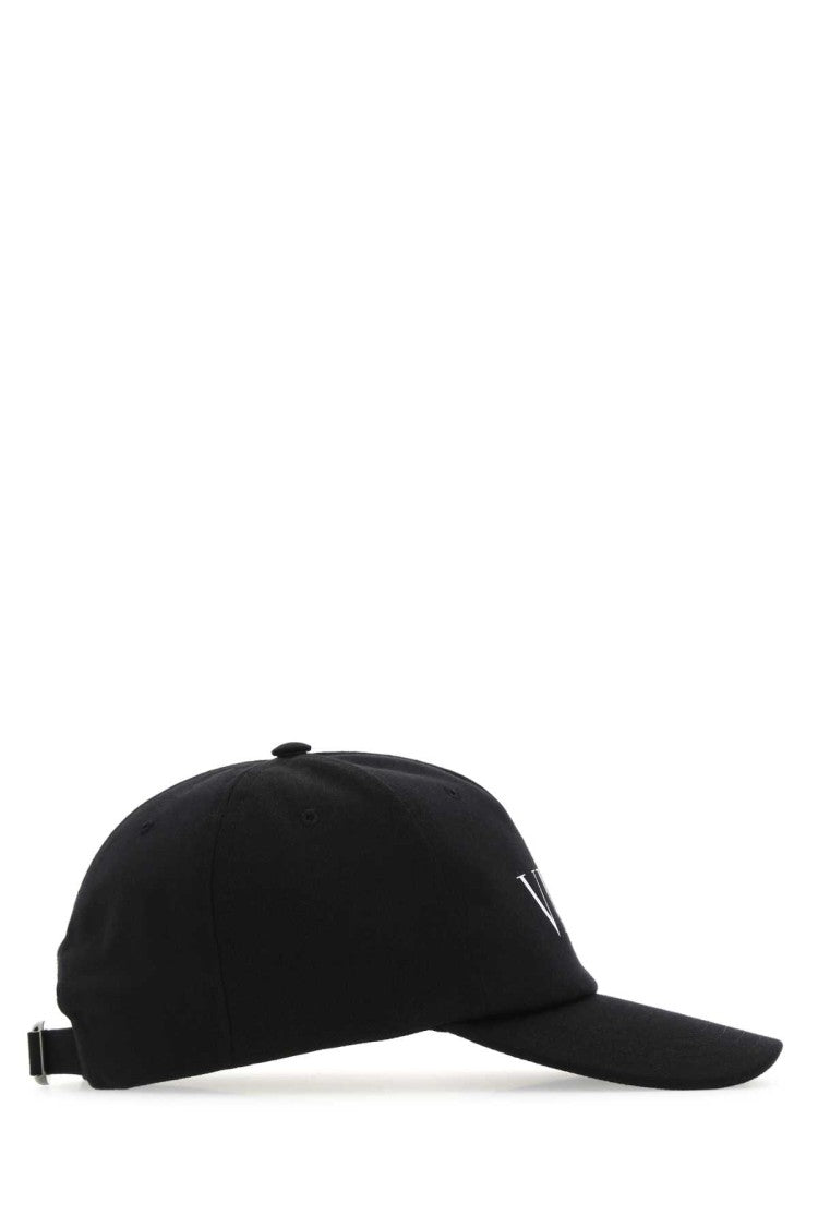 Valentino Garavani Black Cotton Baseball Cap