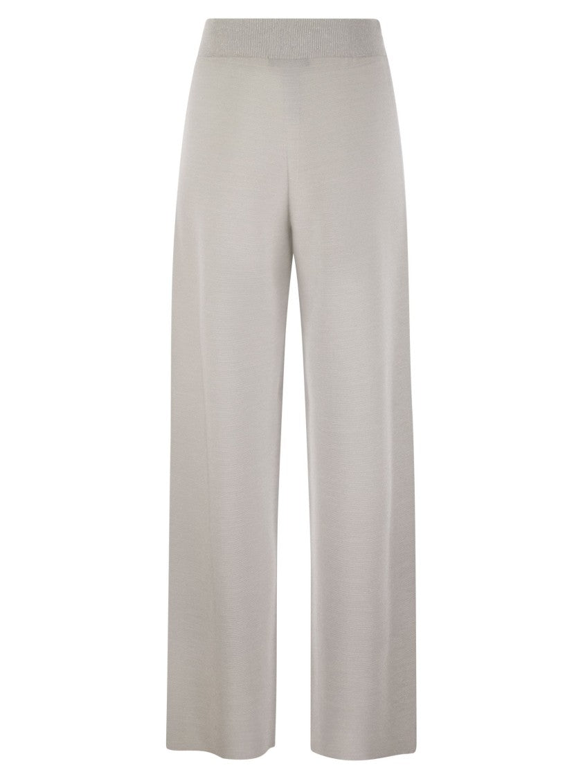 Fabiana Filippi Wide Trousers In Organic Cotton And Lurex