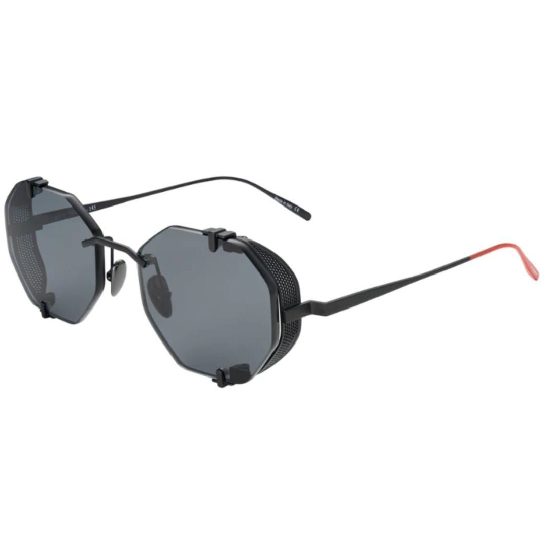 Vysen Sever Sv-1 Octagonal Titanium Sunglasses With Dark Lenses