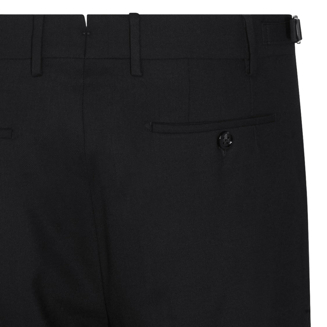 Berwich Tailored Black Trousers With Adjustable Waistband