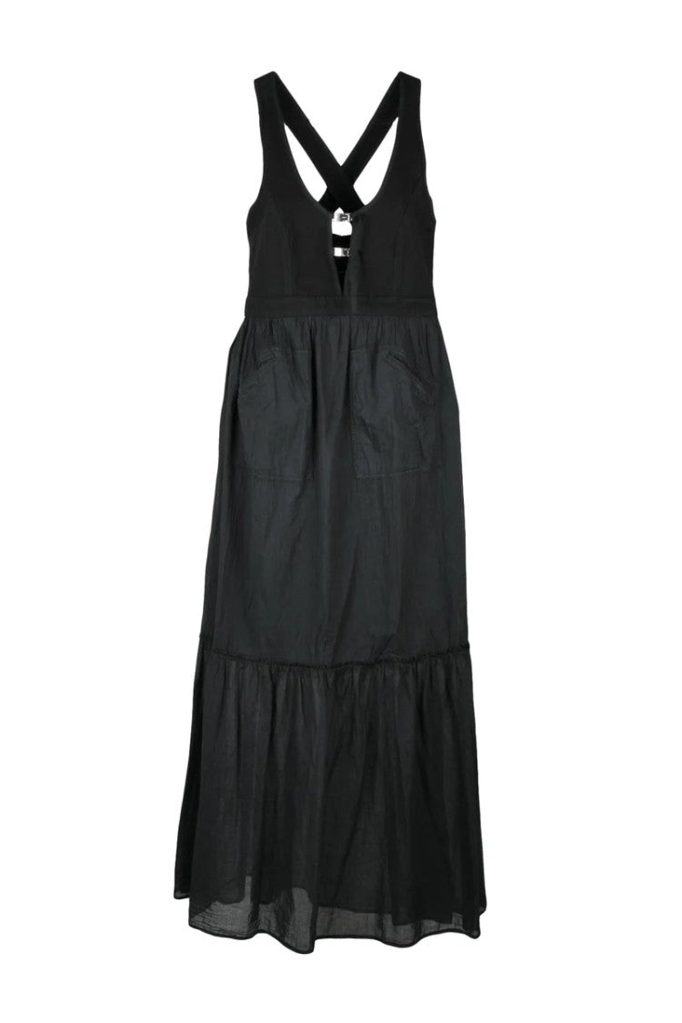 Pinko Long Garzato Dress - Black