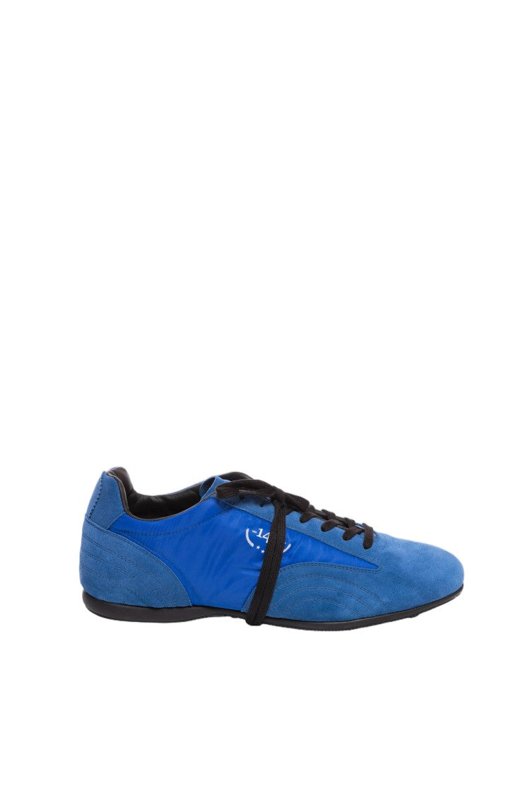 Pantofola D'oro Blue Suede Nylon Vibram Sole Sneakers