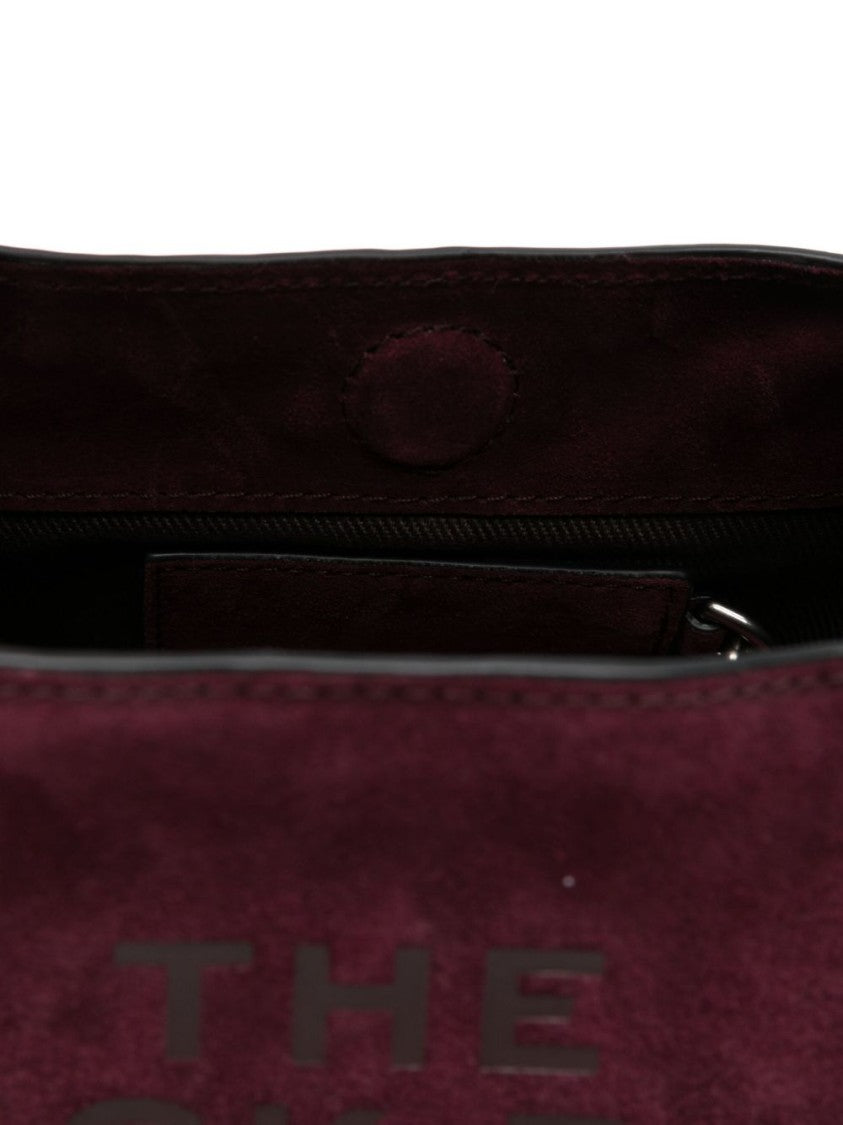 Marc Jacobs Suede Shoulder Bag With Embossed Logo