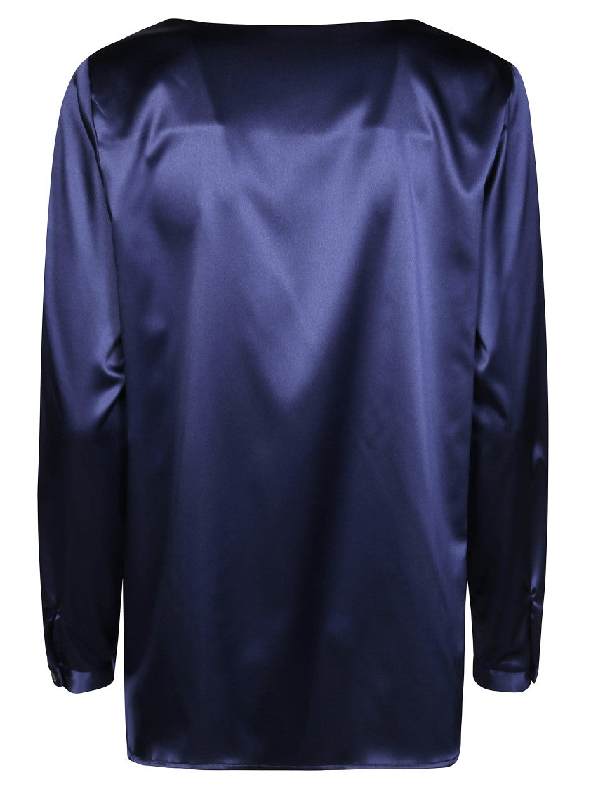 Friedman Satin Blouse With Classic Silhouette