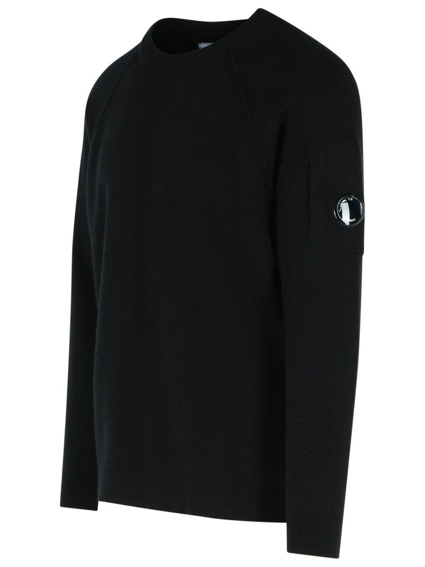 C.P. Company Grs' Black Wool Blend Sweatshirt