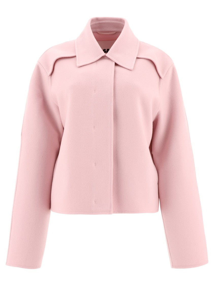 Jil Sander Cropped Pastel Pink Jacket