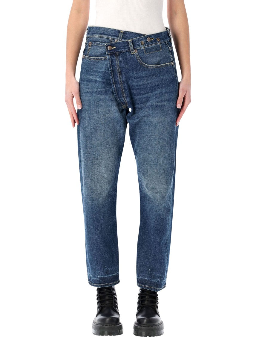 R13 Crossover High Waisted Straight Jeans