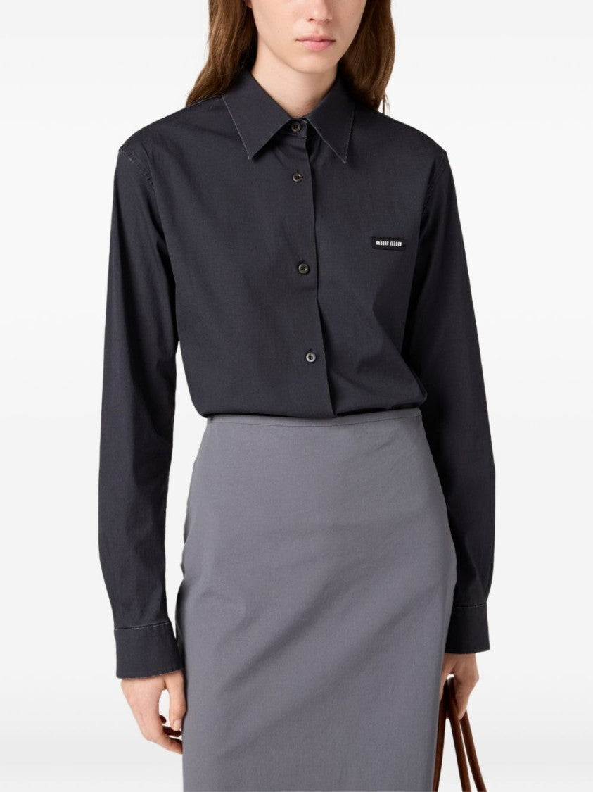 Miu Miu Classic Patch Button-Down Shirt