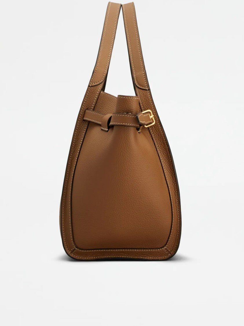 Tod's Textured Leather T-Clasp Handbag