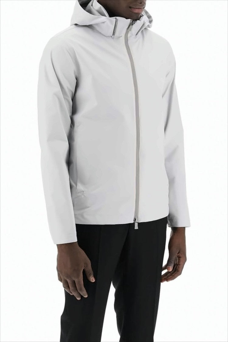 Herno Minimalist White Jacket With Hood