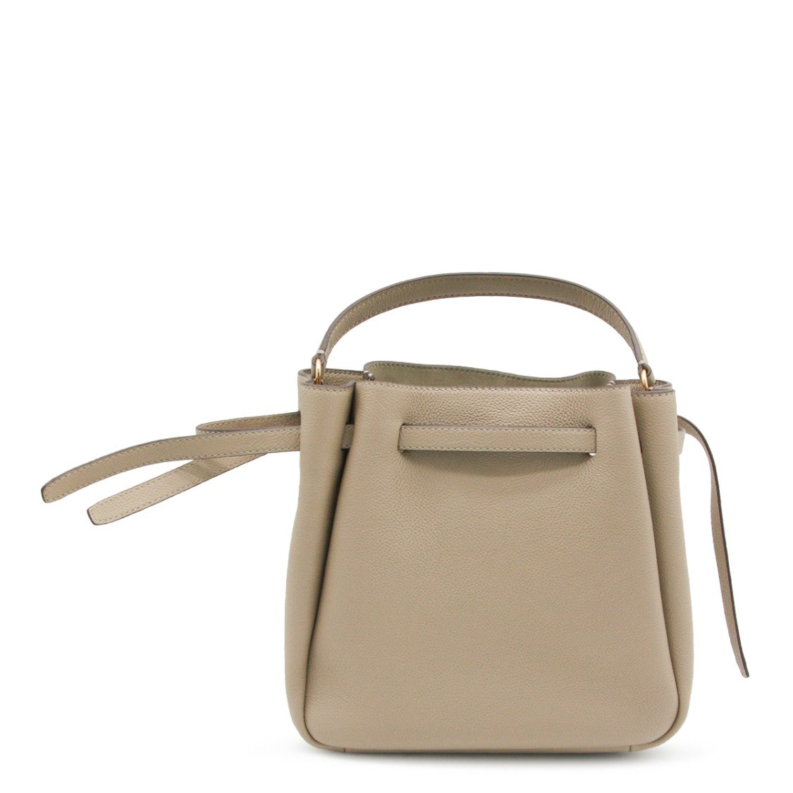 Tory Burch Textured Grey Leather Romy Satchel With Gold-Tone Hardware