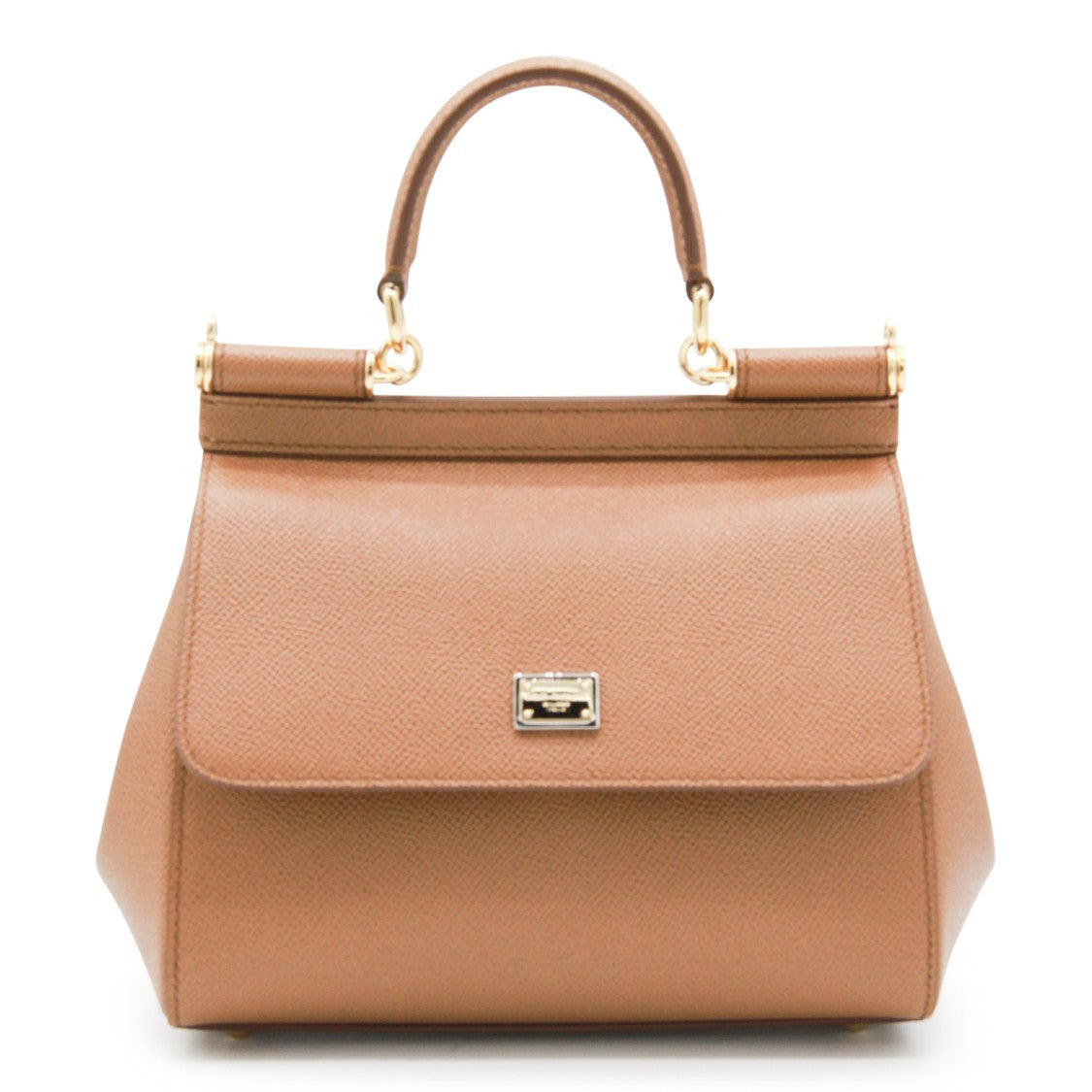 Dolce & Gabbana Caramel Brown Leather Sicily Top Handle Bag