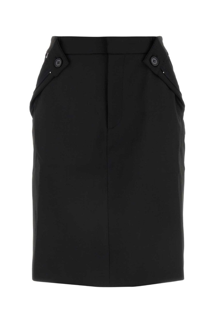 Coperni Black Stretch Polyester Blend Skirt