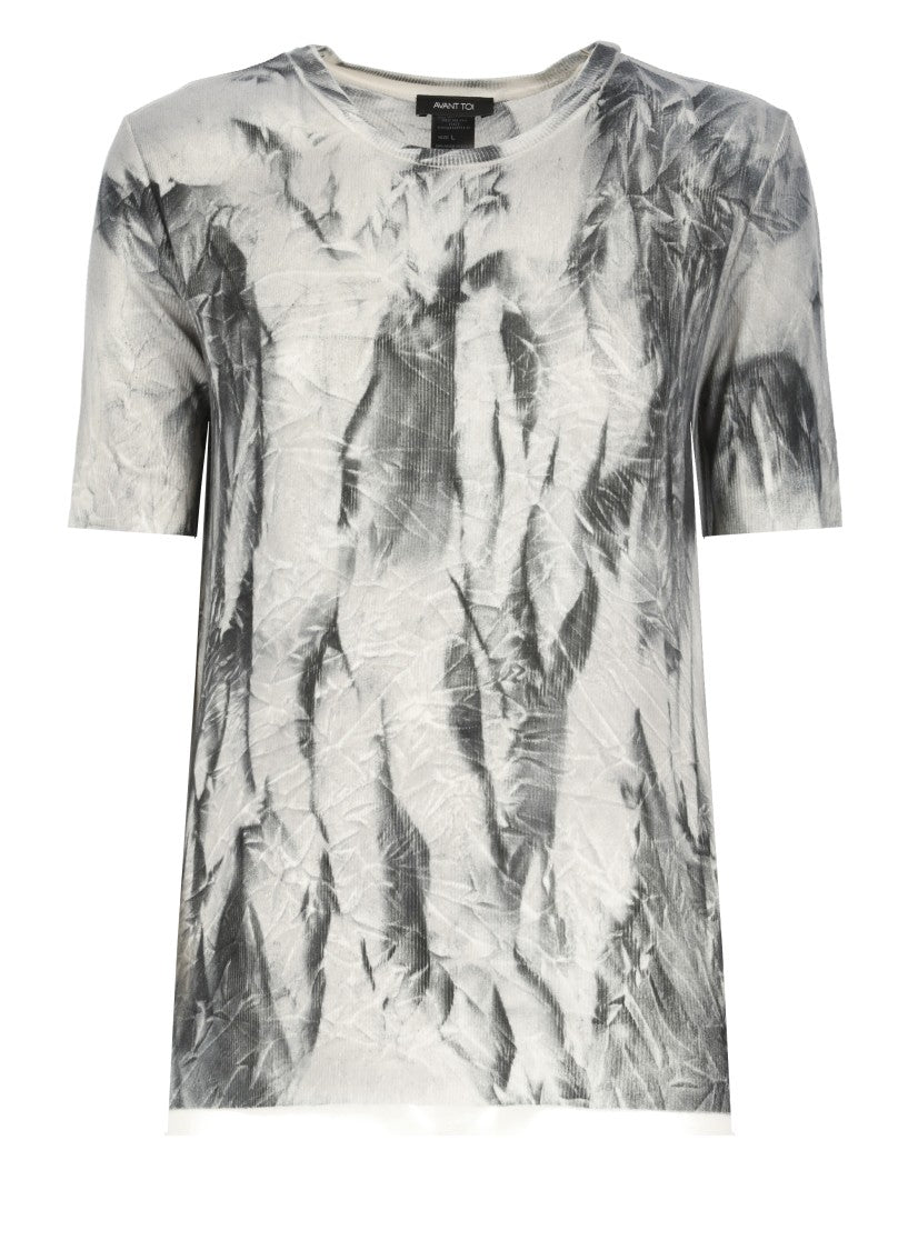 Avant Toi Grey Silk Blend T-Shirt