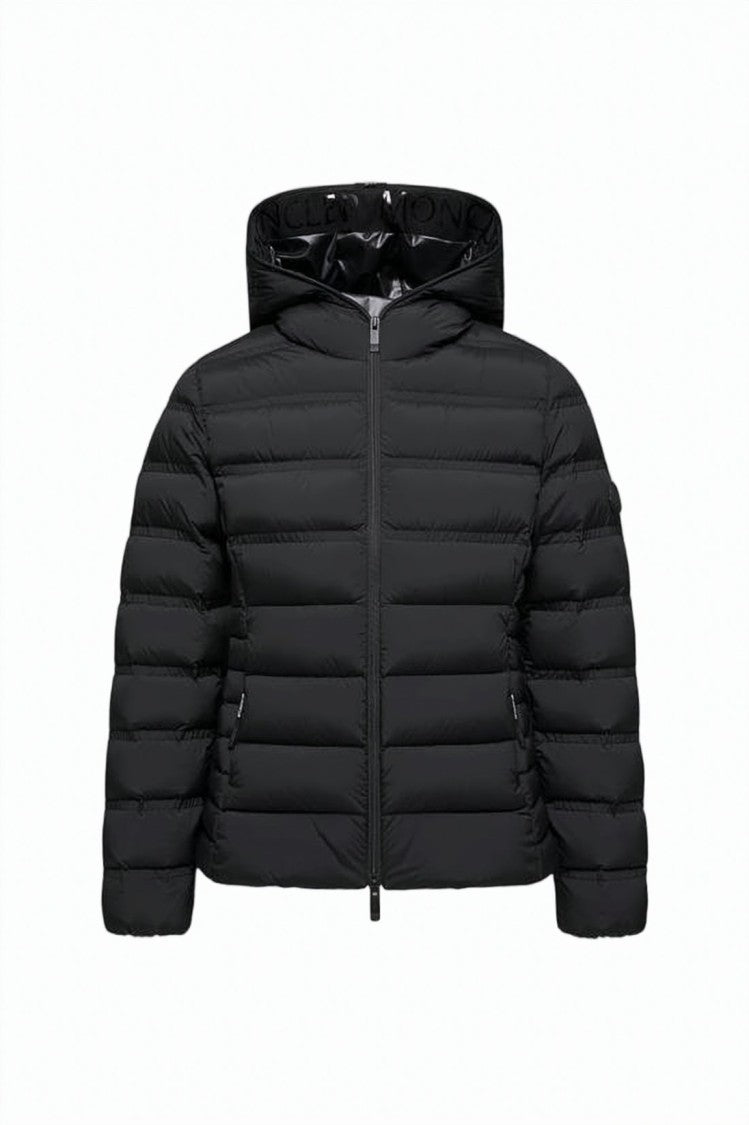 Moncler Quilted Lightweight Padded Jacket With Textured Knit Detail