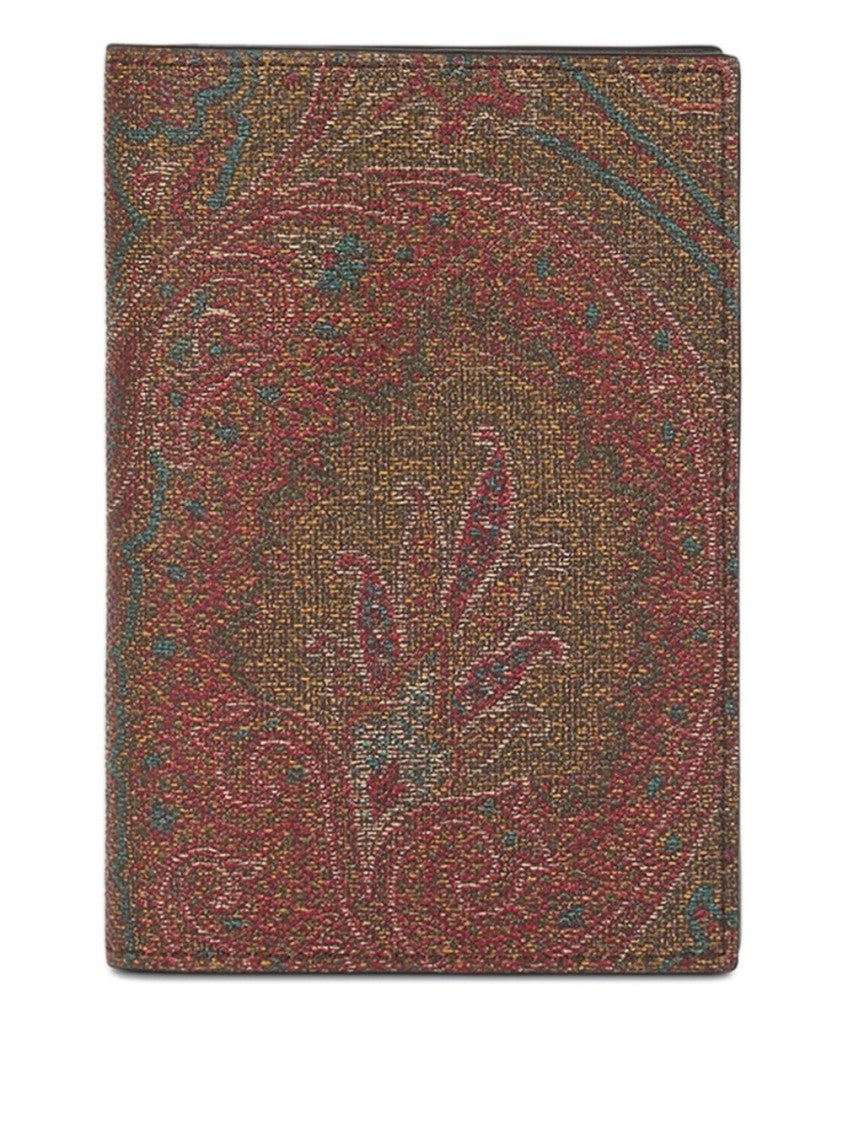 Etro Paisley Jacquard Bifold Wallet With Leather Interior
