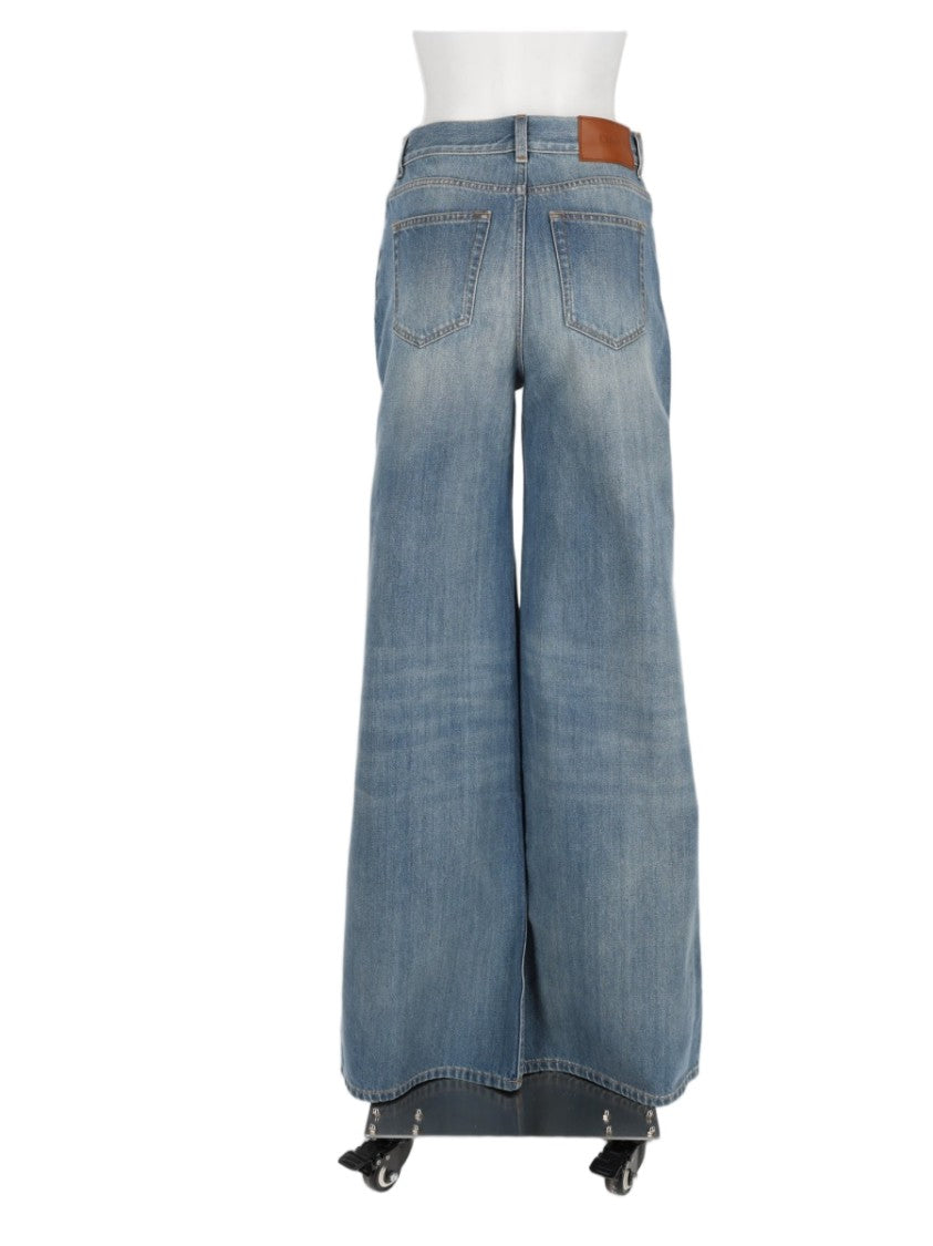 Chloé High-Waisted Wide-Leg Cotton Jeans