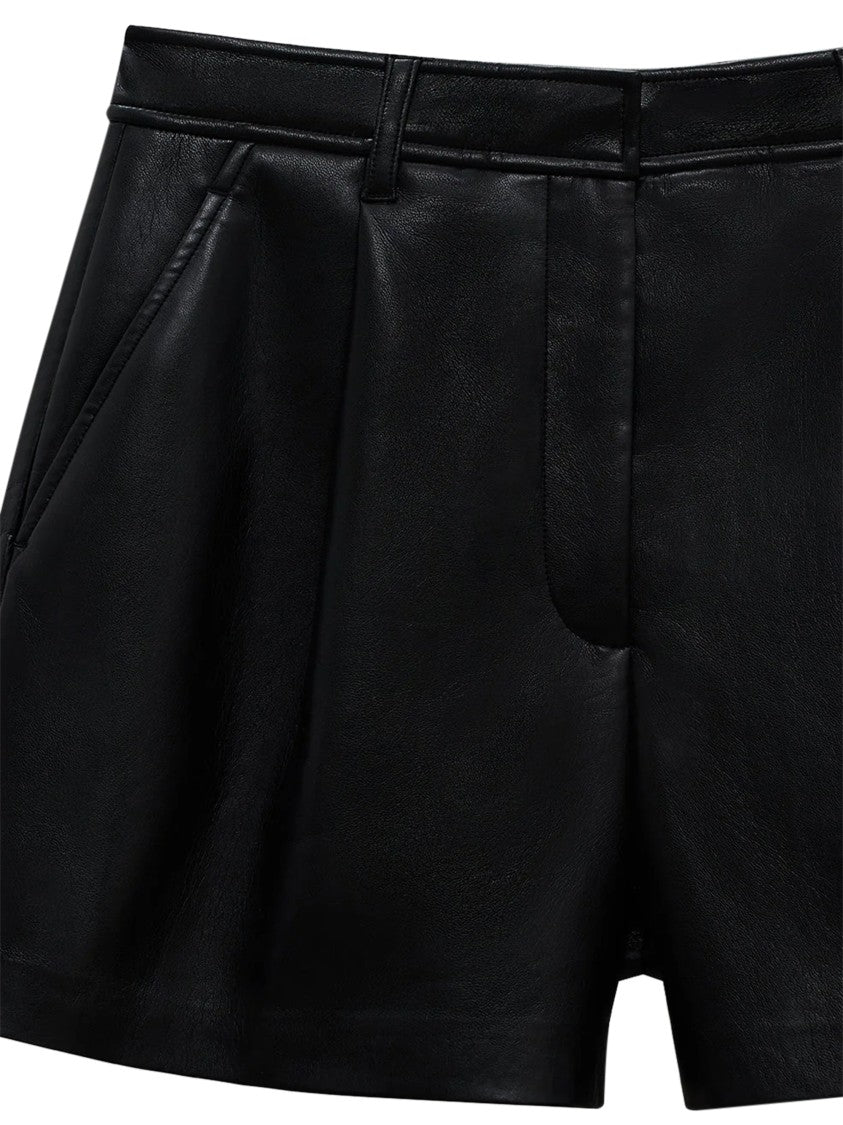 Anine Bing Tailored Leather Shorts With Structured Design