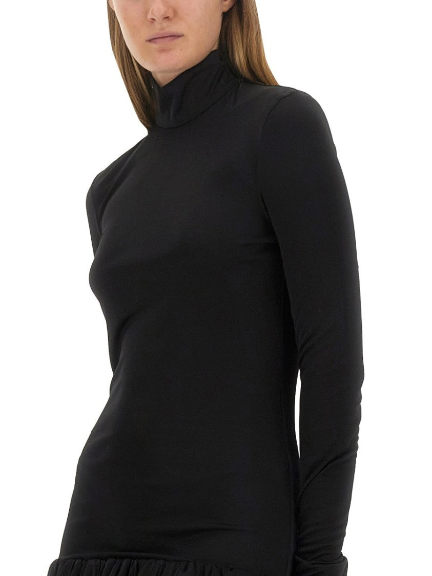 Moschino Slim Fit Mini Dress With High Neck