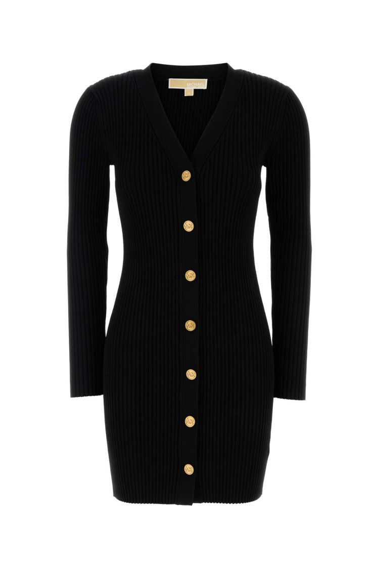 Michael Michael Kors Black Stretch Viscose Blend Dress