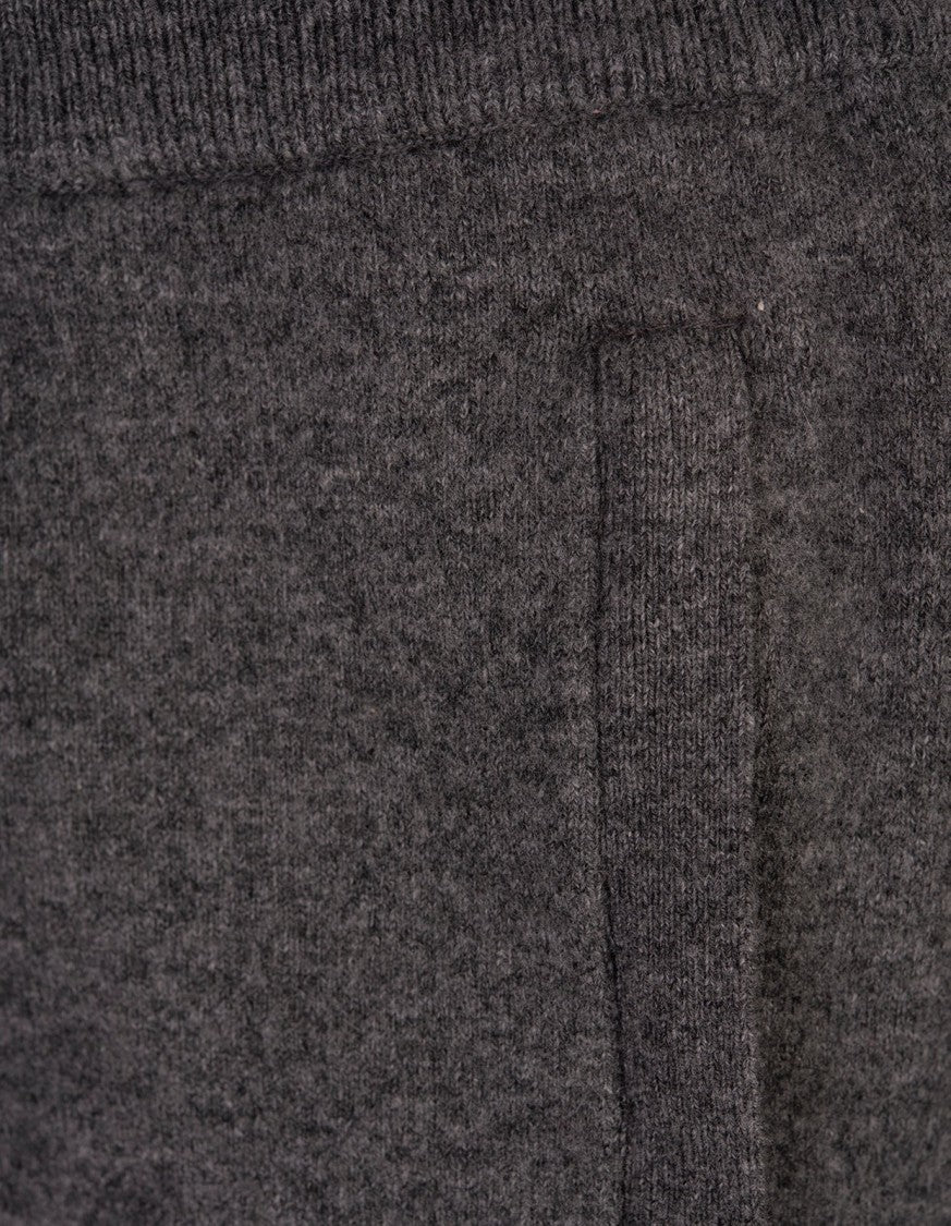 Vince Gray Wool-Cashmere Jogger Pants With Ribbed Cuffs