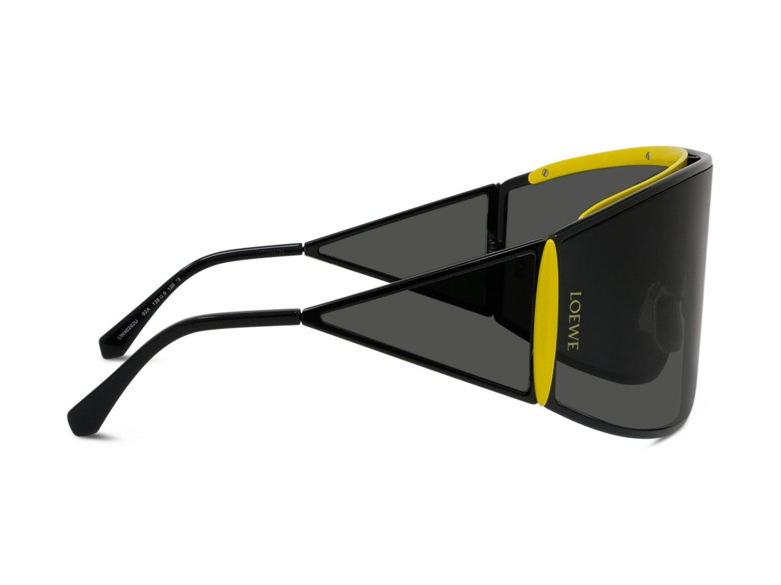 Loewe Yellow Lw40202u Bold Oversized Shield Sunglasses