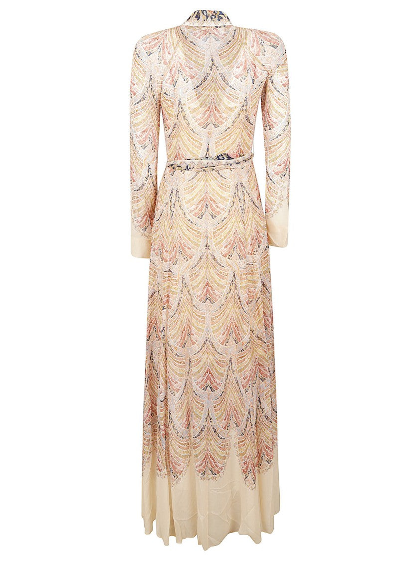 Zimmermann Flowing Floral Print Maxi Dress With Tie-Neck Detail