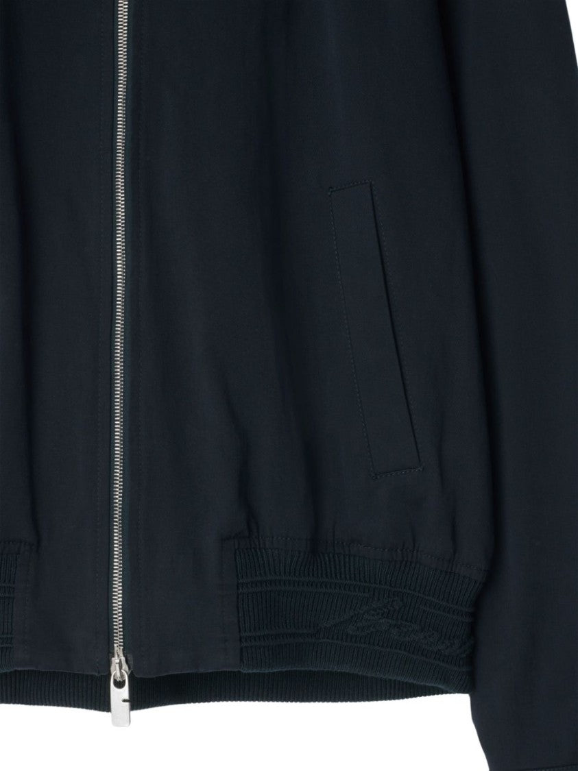 Burberry Black Coat With Zip Closure