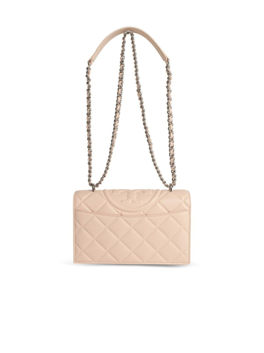 Tory Burch Fleming' Small Pink Leather Crossbody Bag