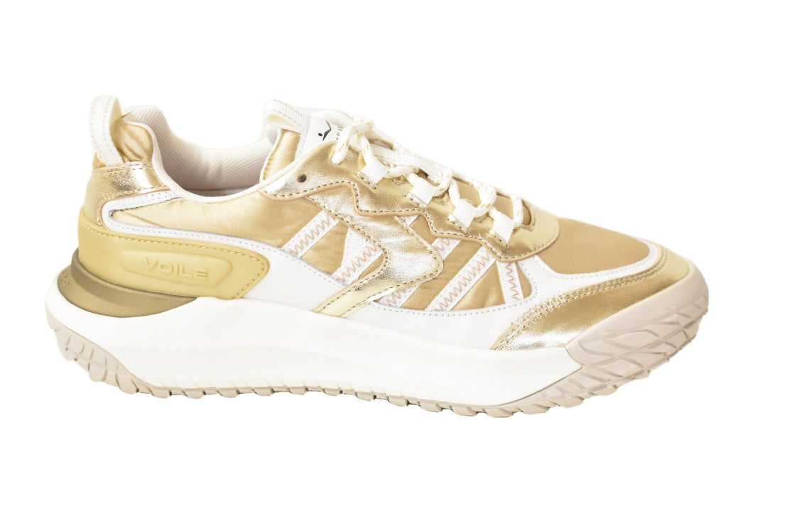 Voile Blanche Low-Top Sneakers Combining Technical Fabric