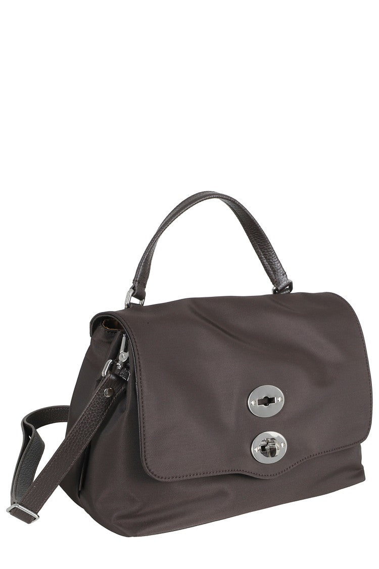 Zanellato Brown Postina Rimboccata Tokyo S Swivel Buckle Nylon Shoulder Bag
