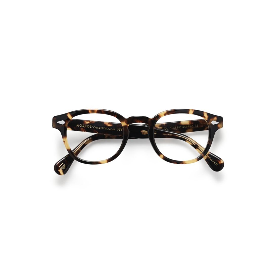 Moscot Or-Lem-O Lemtosh Round Tortoiseshell Frame Eyeglasses With Keyhole Bridge