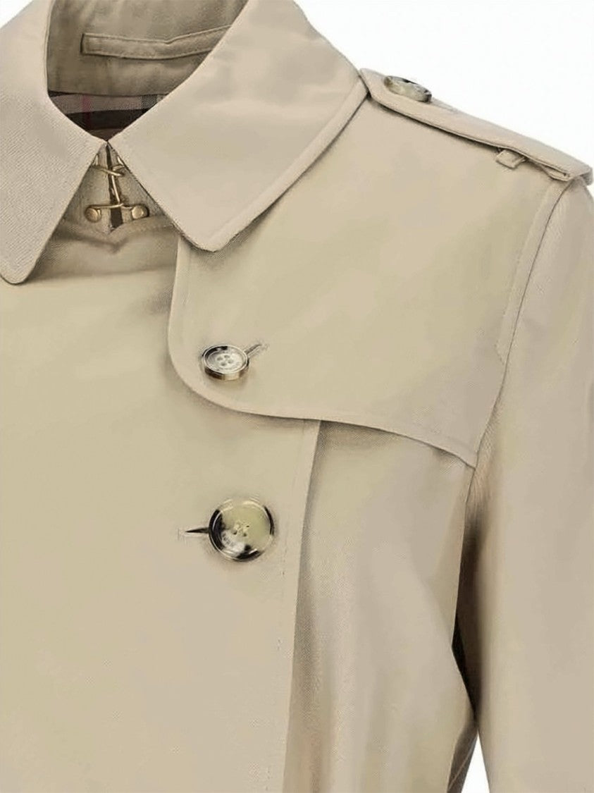 Burberry Long Kensington Heritage Trench Coat With Tortoiseshell Buttons
