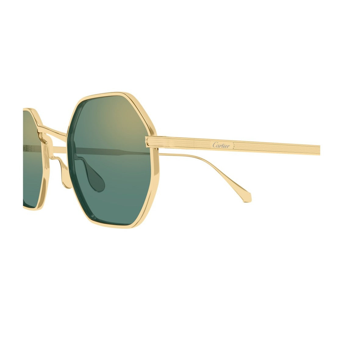 Cartier Gold Signature C De Cartier Titanium Geometric Sunglasses