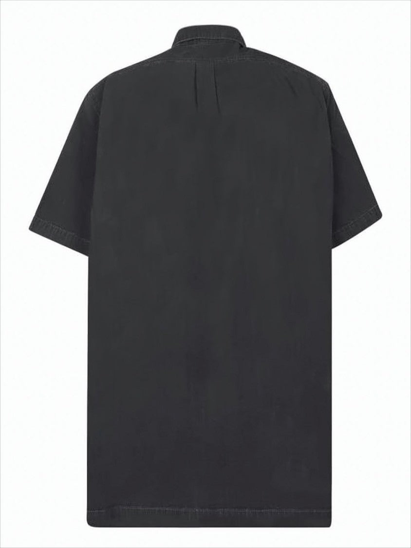 Givenchy Short-Sleeved Black Shirt With Classic Collar And Chest Pocket