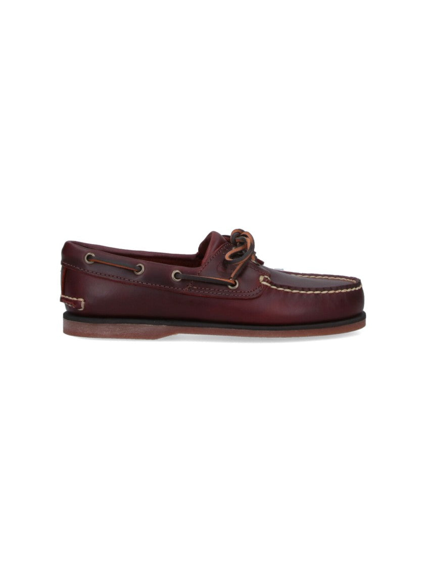 Timberland Bordeaux Classic Leather Slip-On Moccasins