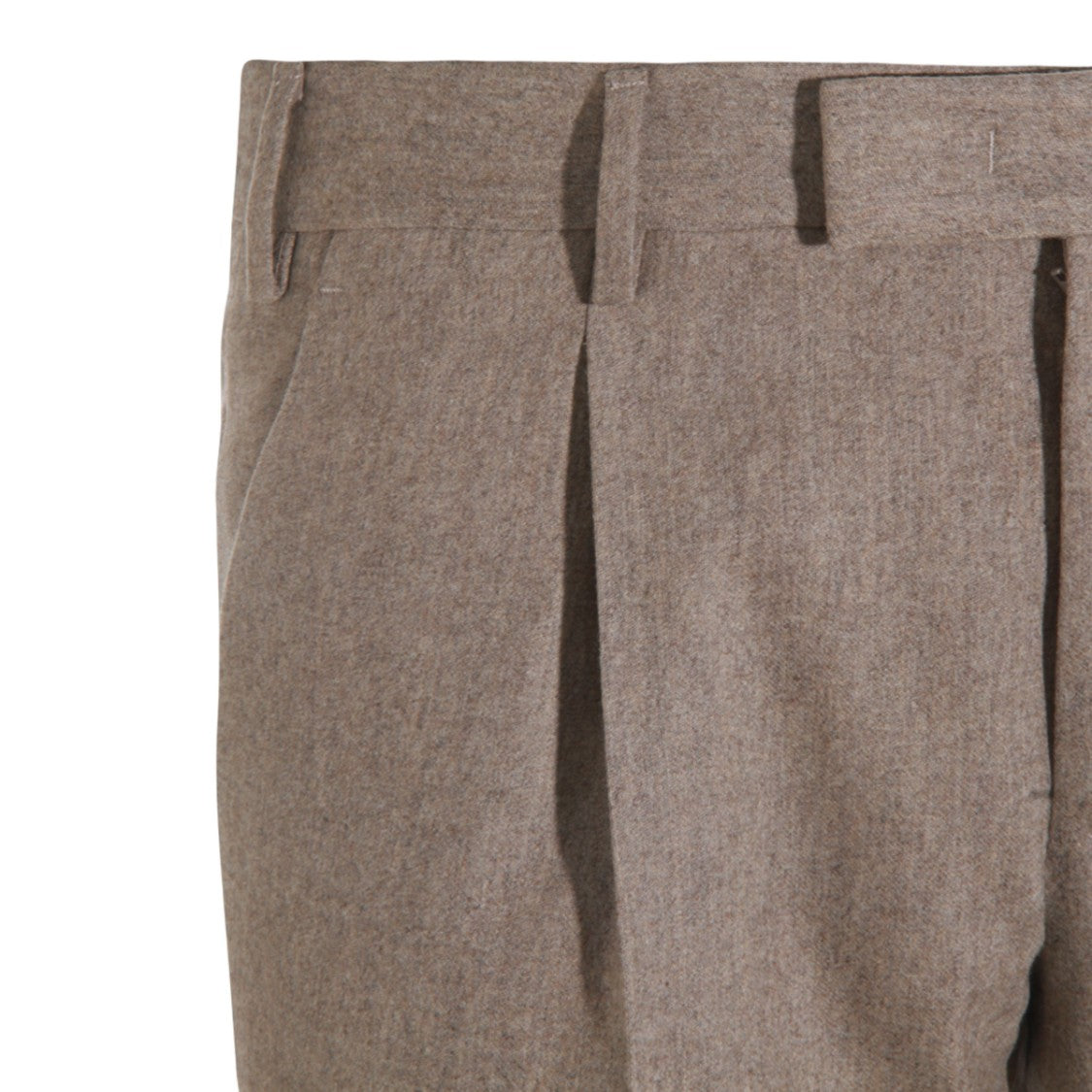 Pt Torino Tailored Beige Trousers With Classic Waistband