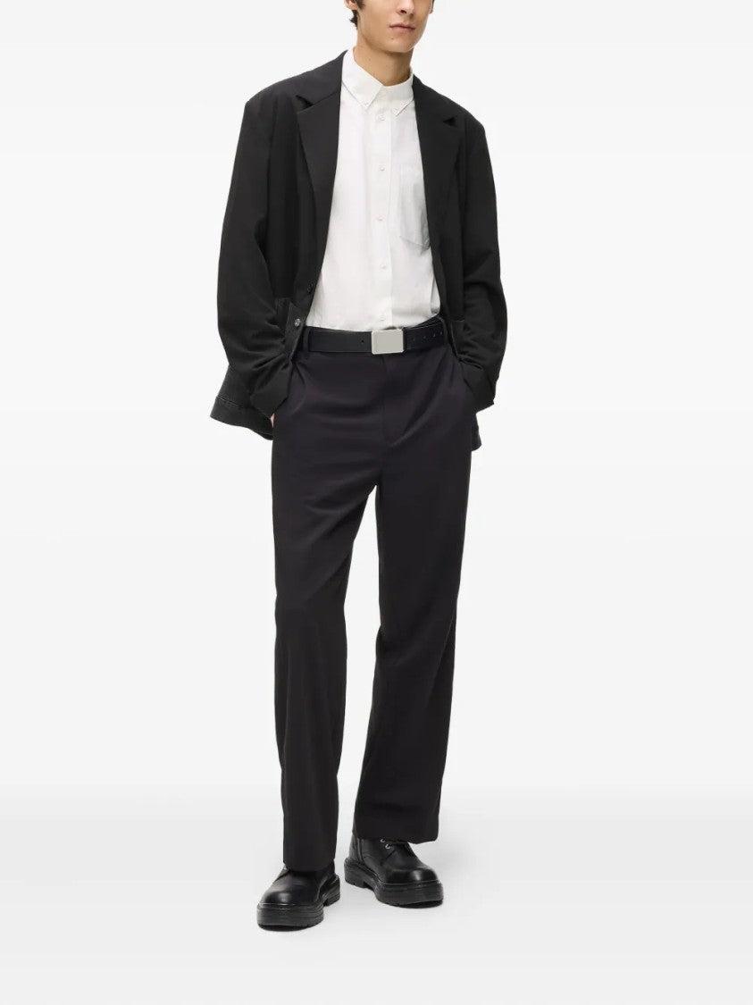 Karl Lagerfeld Two-Tone Denim-Inspired Blazer With Classic Lapel