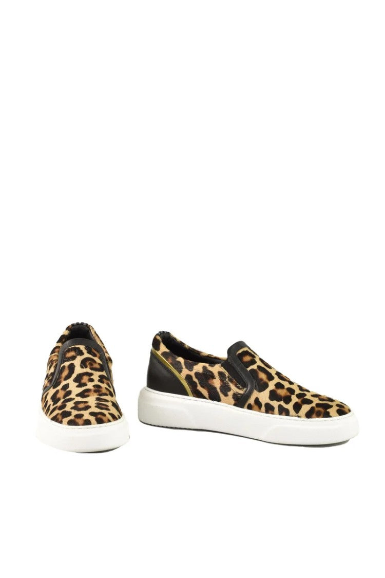 A.Testoni Women's Slip On - Leopard Print