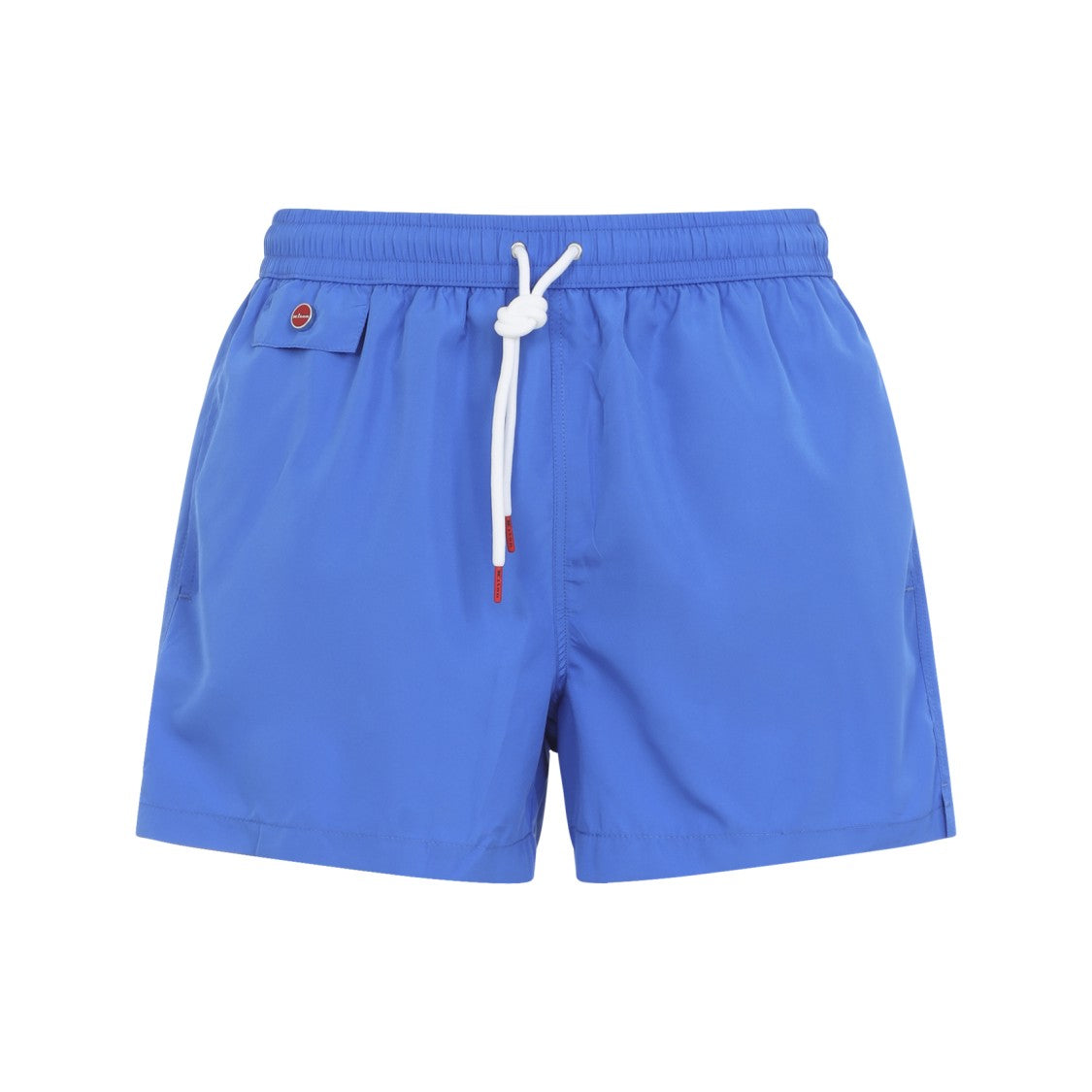 Kiton Sporty Blue Swim Shorts With Flap Pockets