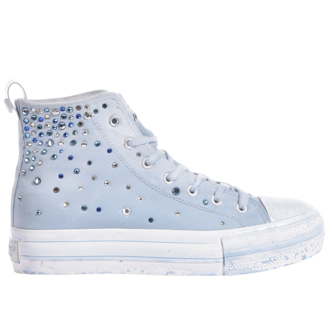 Mimanera Aqua Darling Handcrafted Swarovski Platform Sneakers