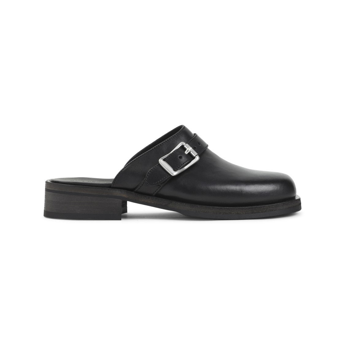 Our Legacy Black Cow Leather Camion Mule