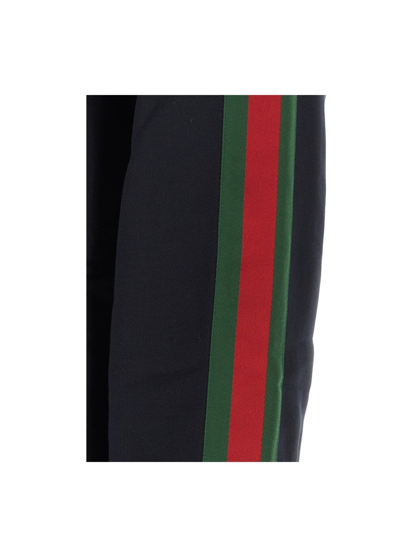 Gucci Full-Zip Hoodie With Striped Sleeves And Cropped Fit