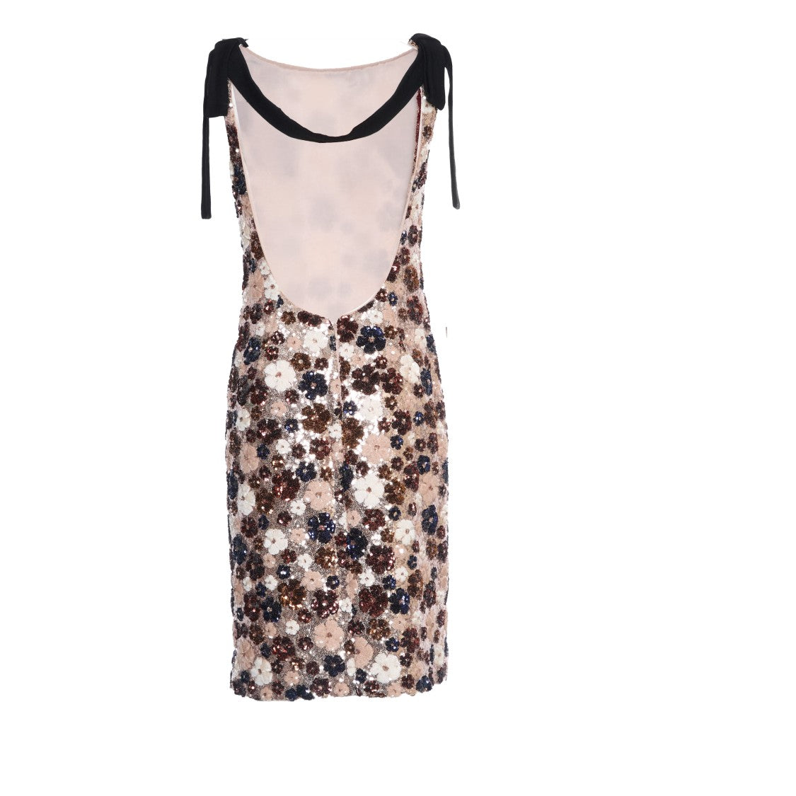 N°21 Fitted Evening Dress With Floral Sequin Pattern
