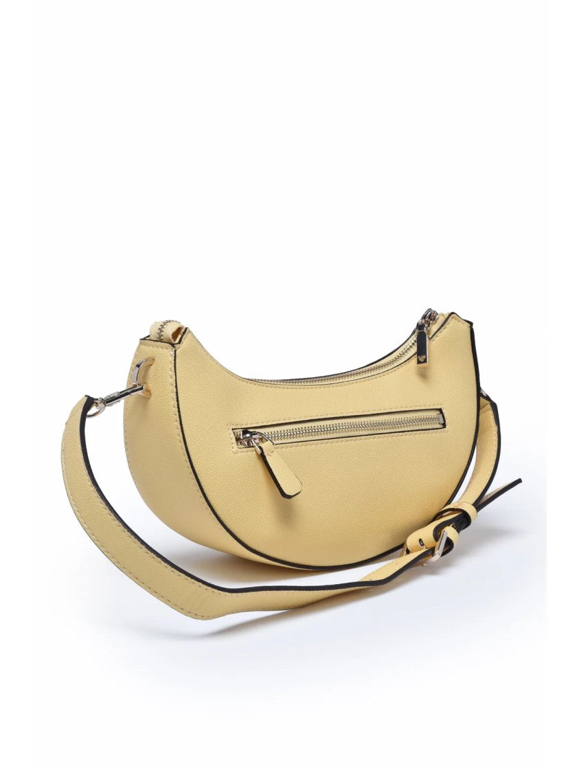 Guess Yellow Polyurethane Crescent Shoulder Bag