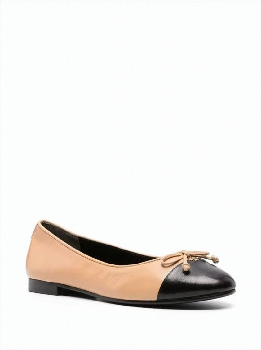 Tory Burch Neutral Beige Flat Shoes