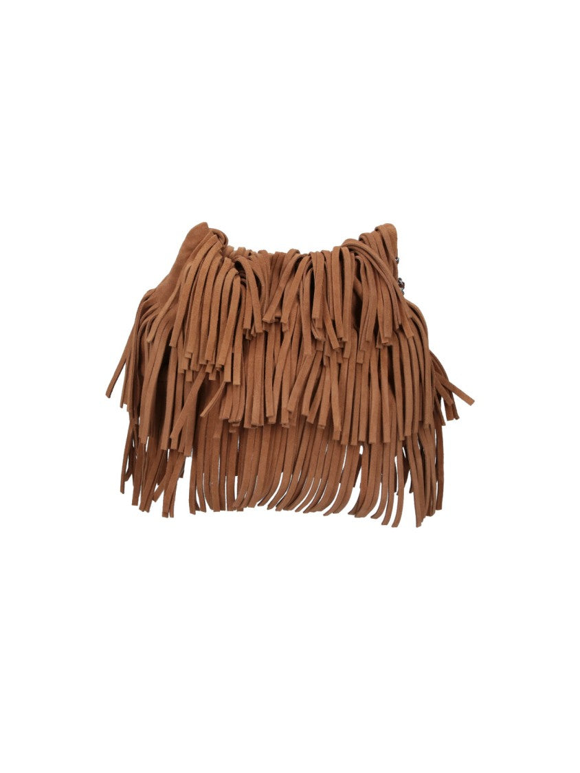 Tory Burch Suede Hobo Bag With All-Over Fringe